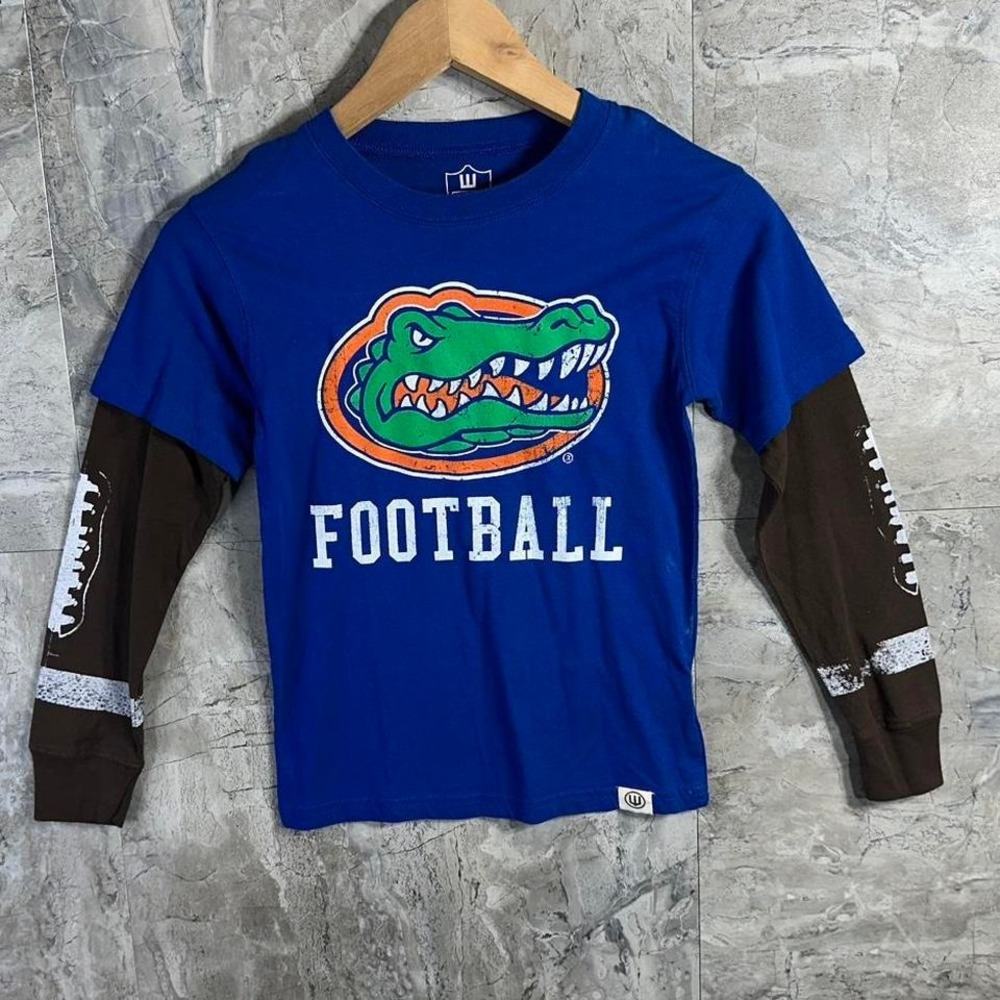 Wes and Willy blue Florida Gators  shirt Size 7 Years kids football nfl